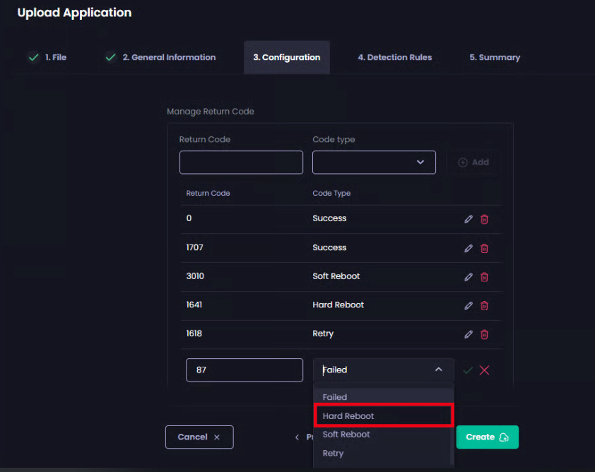 Choosing the correct "Code type" from the dropdown list