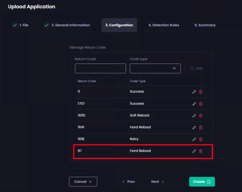 "Code type" field updated.