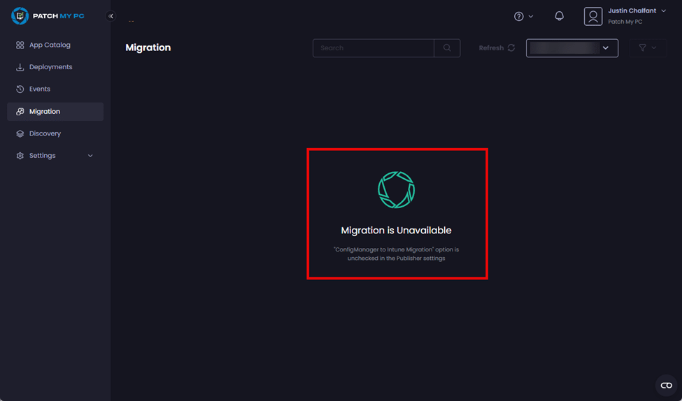 "Migration is Unavailable"
