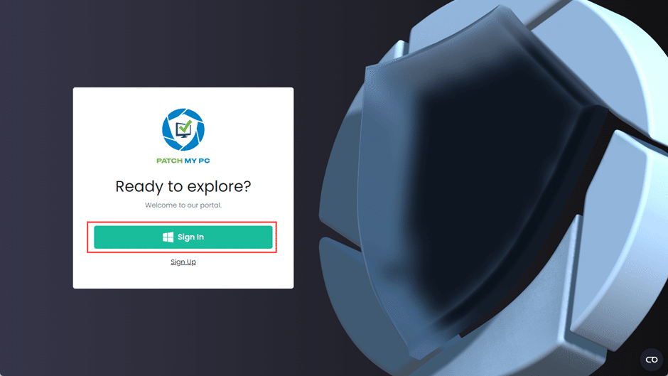 Clicking "Sign In" on the new browser tab prompting you to sign in to your portal.