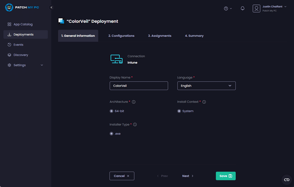 Deployment Wizard starting