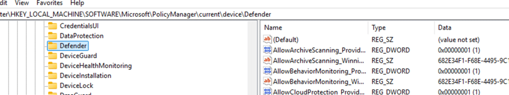the bitlocker policies should show up in the HKLM policymanager