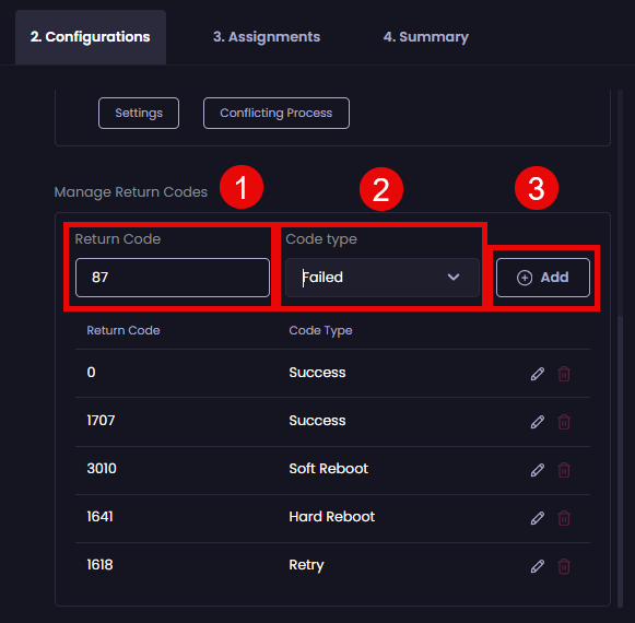 Adding a new Return Code