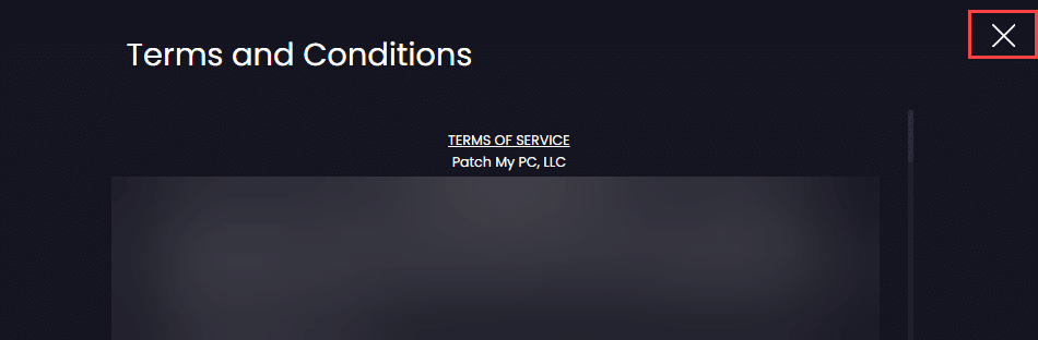 "Terms and Conditions" for you using PMPC software and services