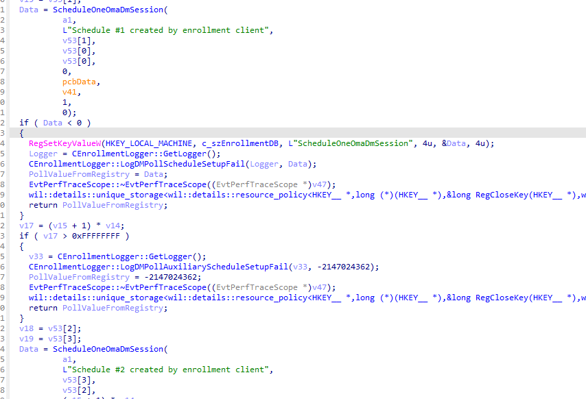 additional schedules are created to force the intune sync the moment the device enrolls