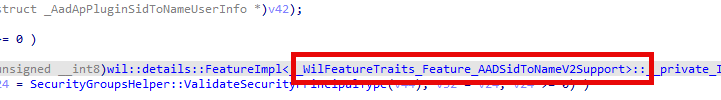 AADSidToNameV2Support feature showing up that is going to take core of the entra sid to name translation