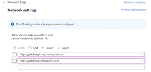 The Edge LocalNetworkAccessAllowedForUrls policy you never deployed