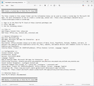 Patch Notes App Dev Sample How to package Microsoft 365 Apps as a Custom App - Patch My PC