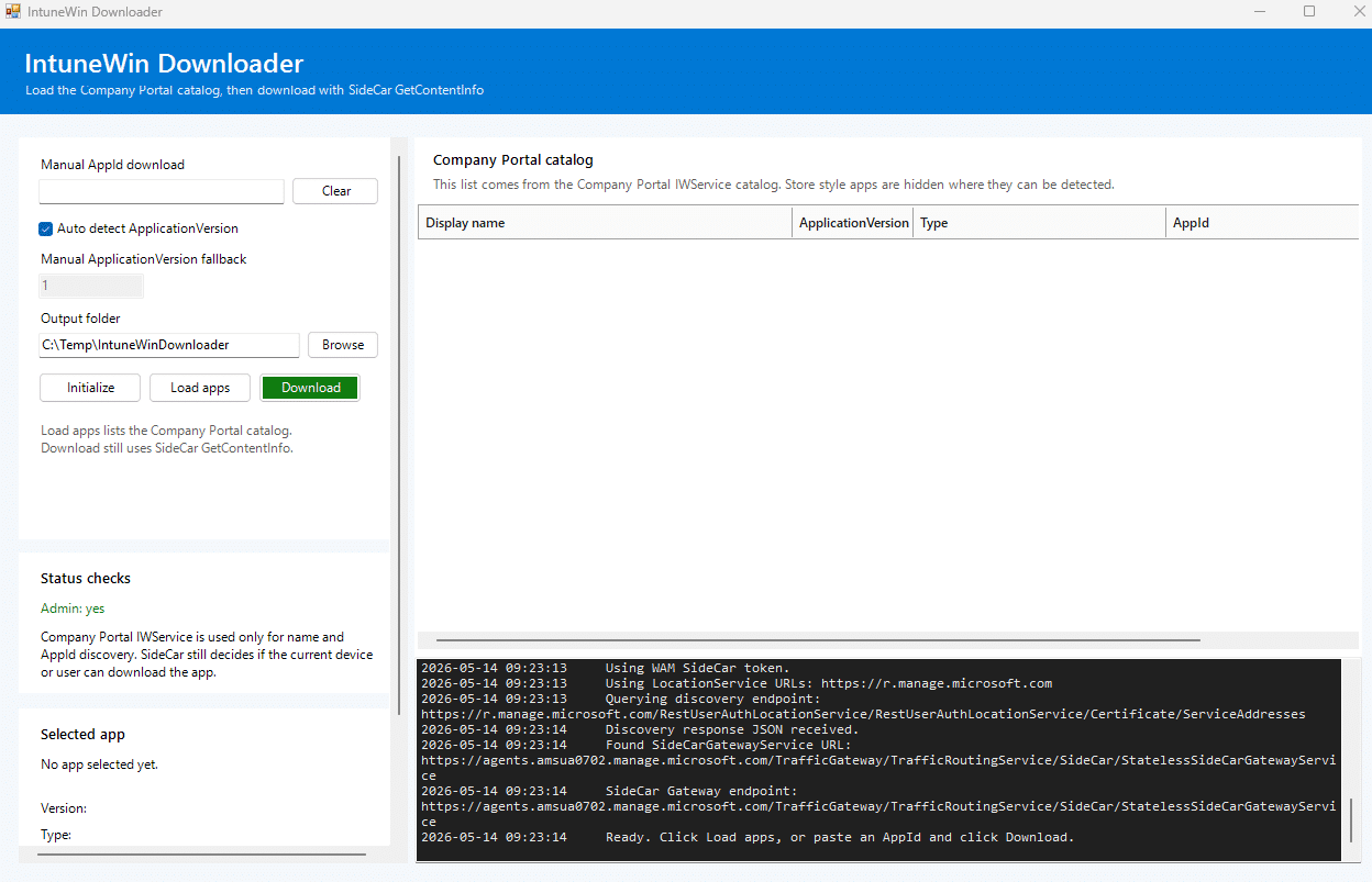 Download IntuneWin Files from Microsoft Intune