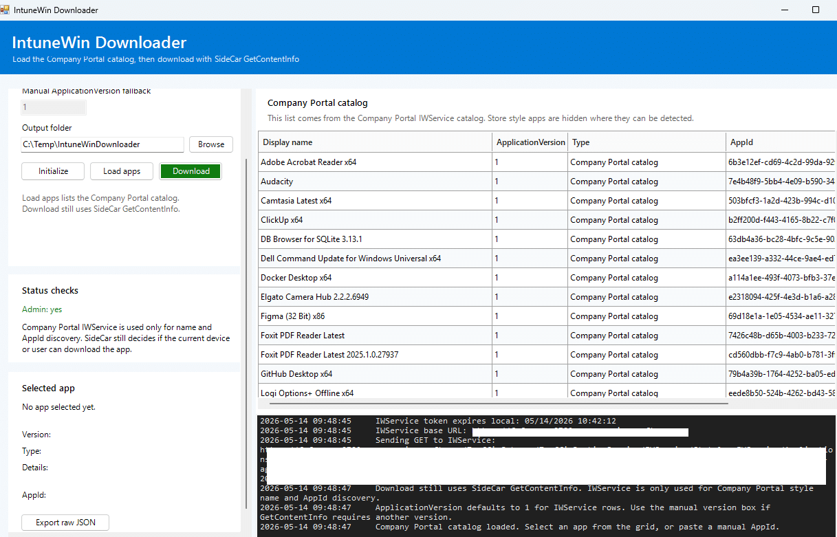 Download IntuneWin Files from Microsoft Intune