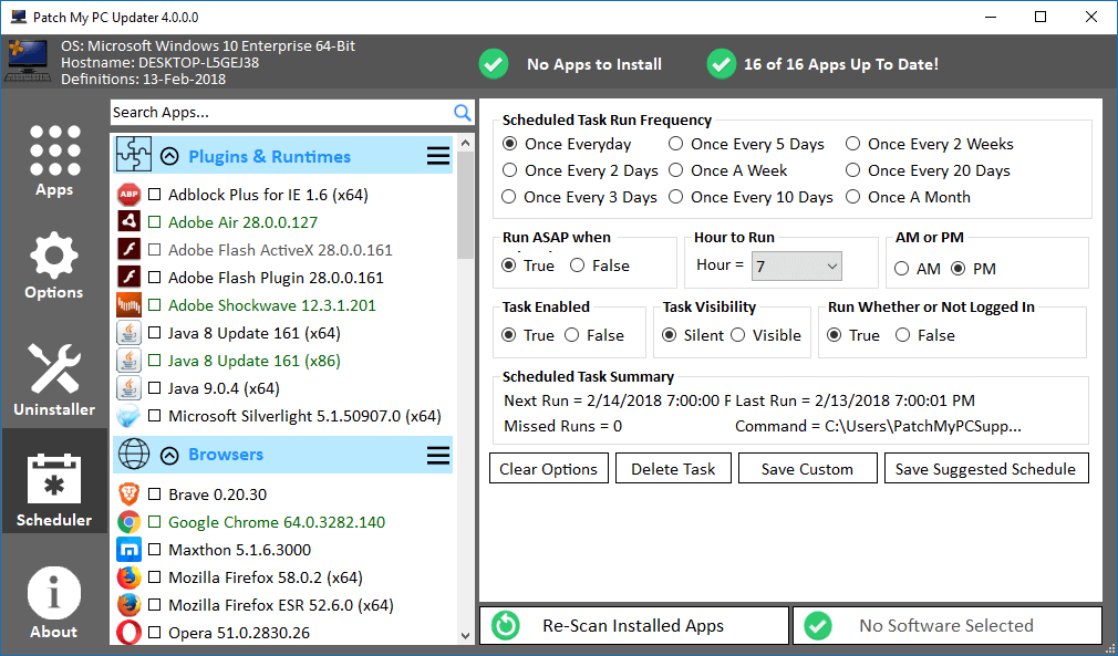 PatchMyPC Run On Schedule