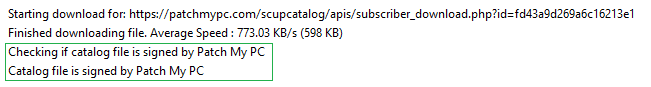 Catalog Download Digital Signature Check