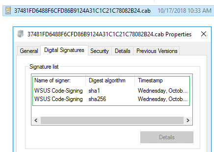 WSUS Code-Signed Third-Party Update