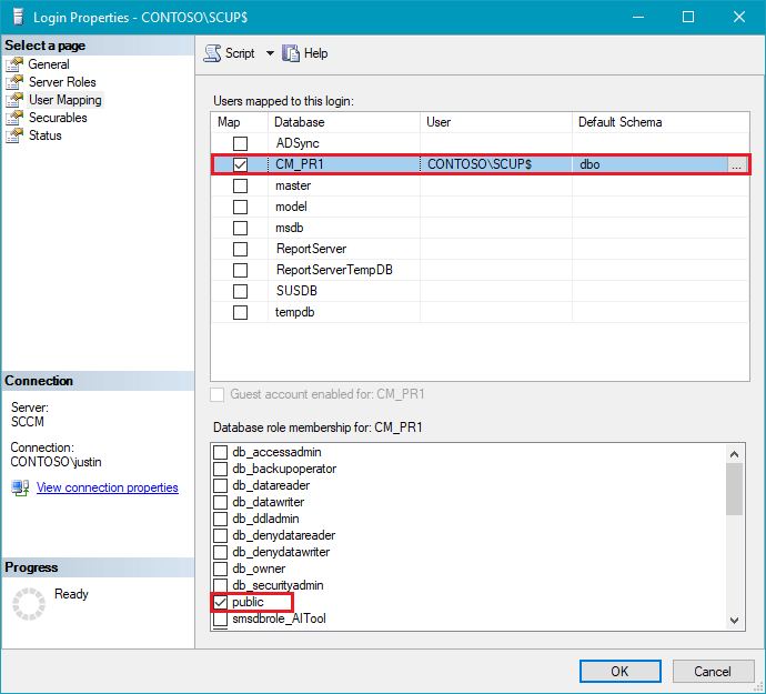 PatchMyPC Only Public Access SQL SCCMDB