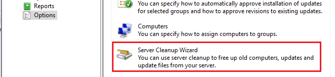 WSUS Server Cleanup Wizard
