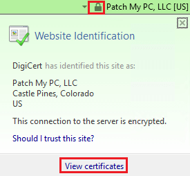 SSL View Certificate IE