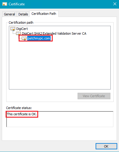 SSL View Certification Path