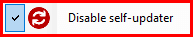 disable self-update icon