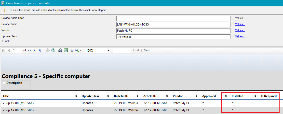 Compliance 5 Specific computer compliance state