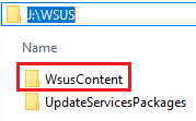 WSUSContent Directory