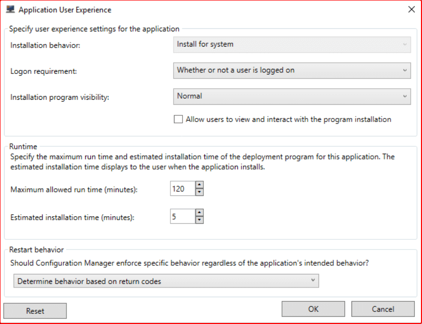 App User Experience SCCM