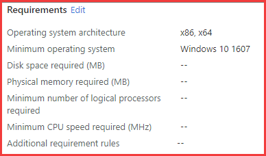 Intune Win32 Application Requirements