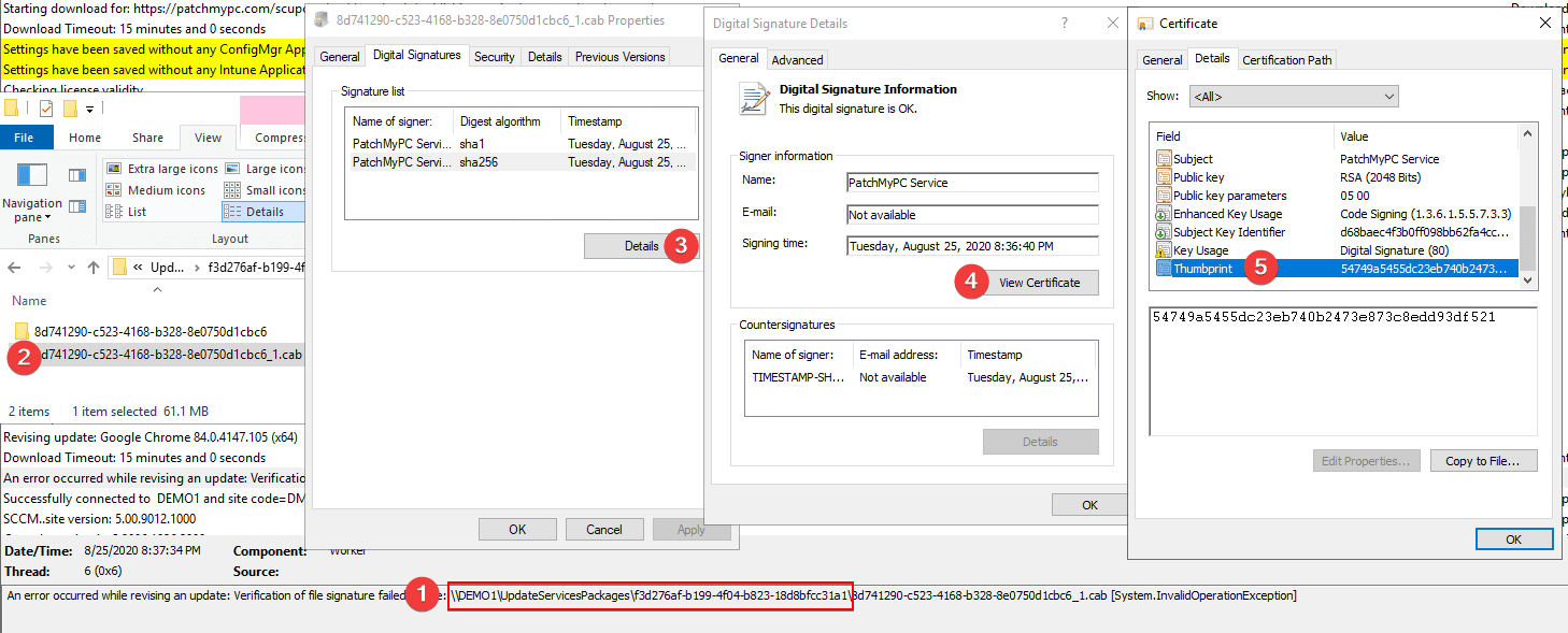 pattern password disable zip error footer is wrong signature verification failed