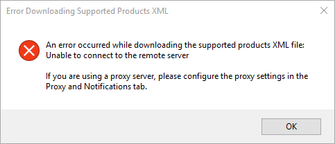 SupportedProxy Can't Download Because Proxy Bug