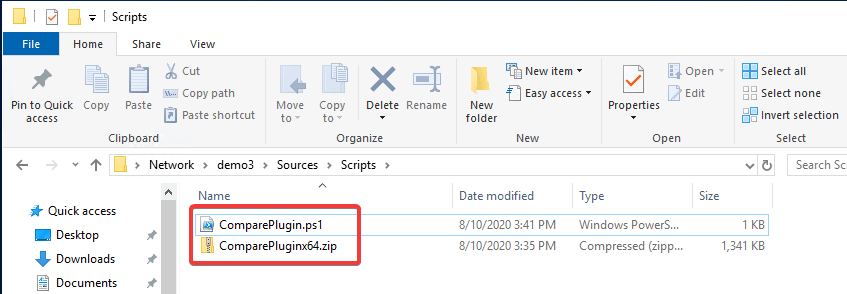 Powershell and Zip file saved to a network location for the publisher.