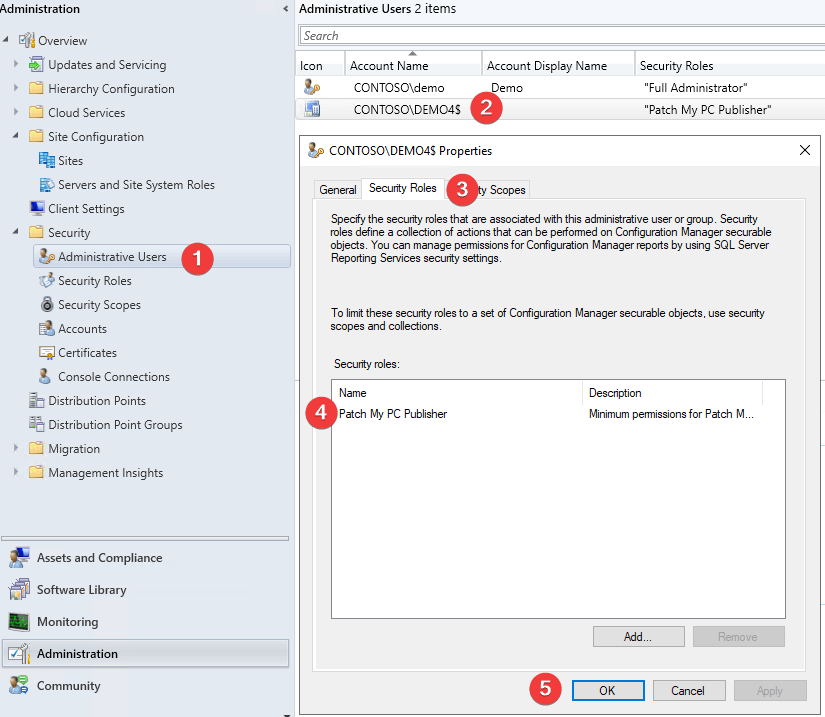 Assign ConfigMgr Security Role