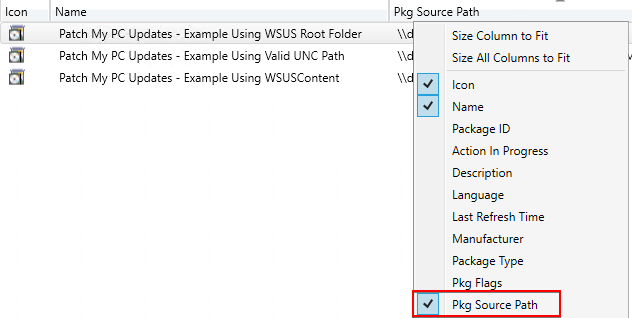 Add Pkg Source Path Column in Deployment Package