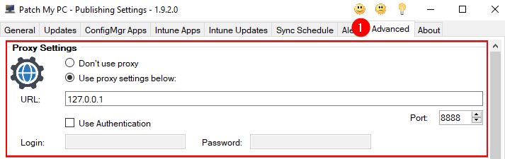 Check Proxy Setup for Patch My PC Publisher