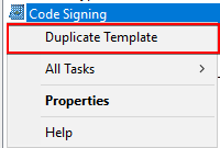Duplicate Code Signing Template