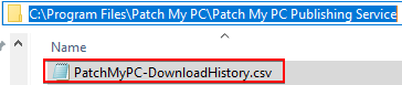 PatchMyPC-DownloadHistory.csv File for Download History