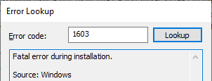 Installation Fails with MSI Error Code 1603 - Patch My PC