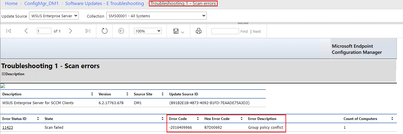 Troubleshooting 1 - Scan errors