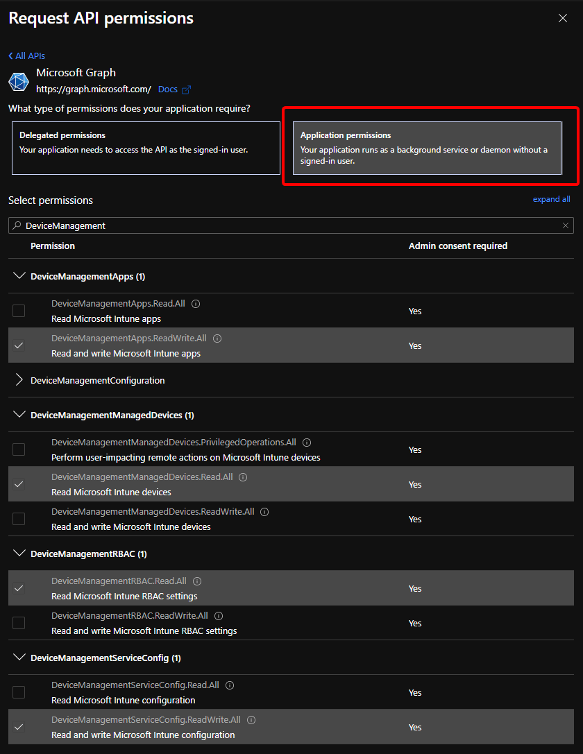 App Registration Permissions