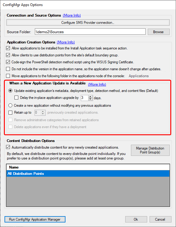 When a new ConfigMgr application update is available...