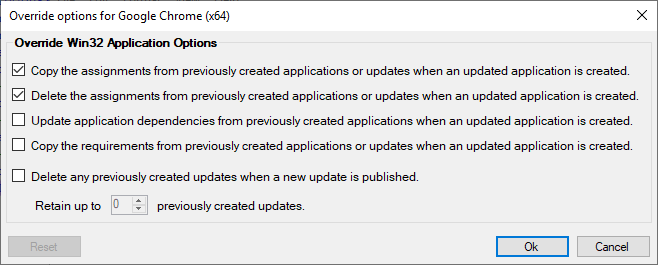 Override Win32 Update Window
