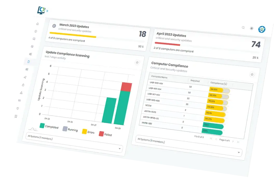 Advanced Insights Software Updates Dashboard