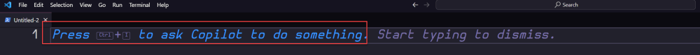 Press Ctrl+I to ask copilot to help you out of a jam