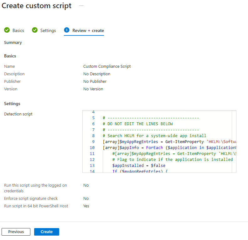 Create a custom script