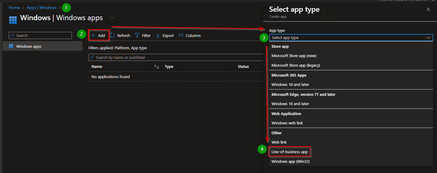 Intune: Adding a New LOB App