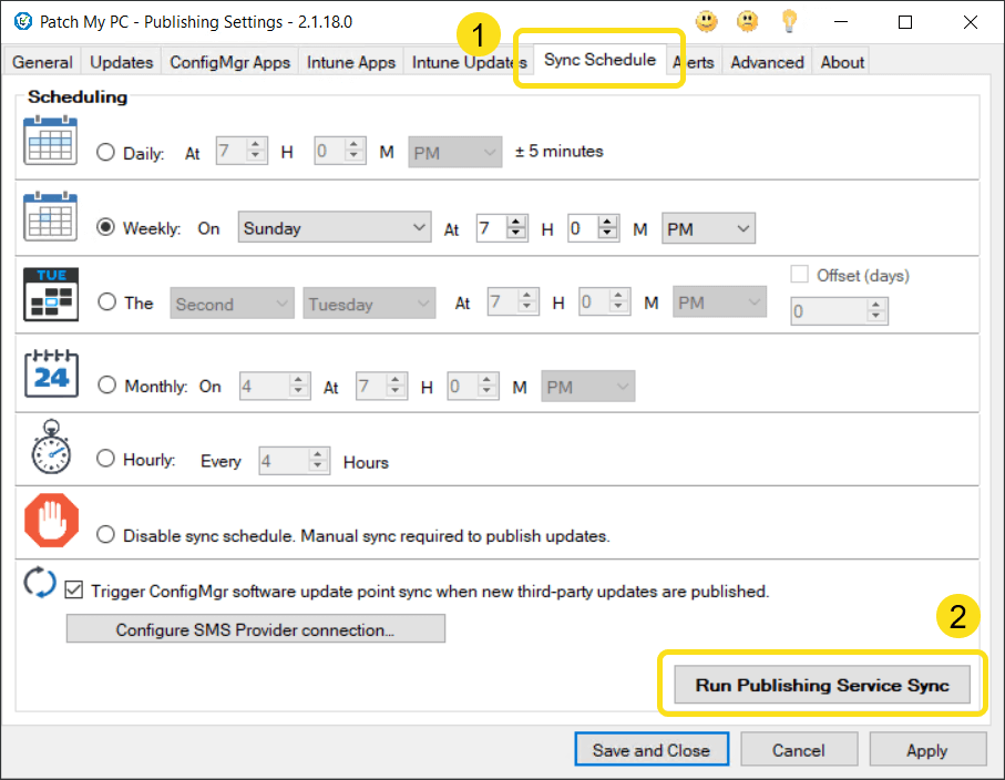 procmon publisher sync