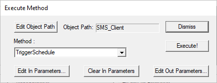 'Edit In Paramters...' and 'Clear In Parameters' light up because this method accepts parameters.