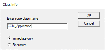 Click on the 'Enum Instances...' button and enter CCM_Application as the superclass name