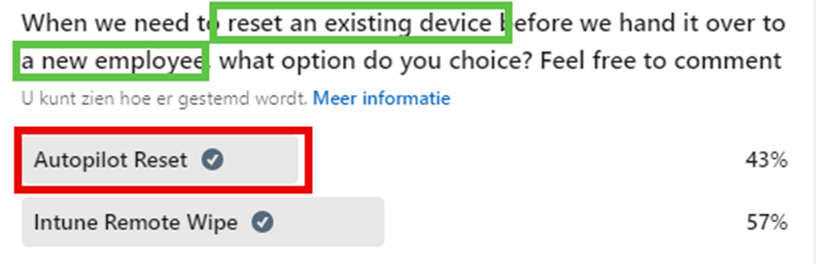 Autopilot reset vs Intune remote Wipe outcome