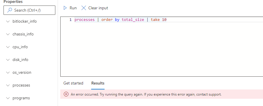 an error occured when running the device query