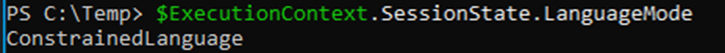 When executing $ExecutionContext.SessionState.LanguageMode it becamse obvious that constrainedlanguage mode was active