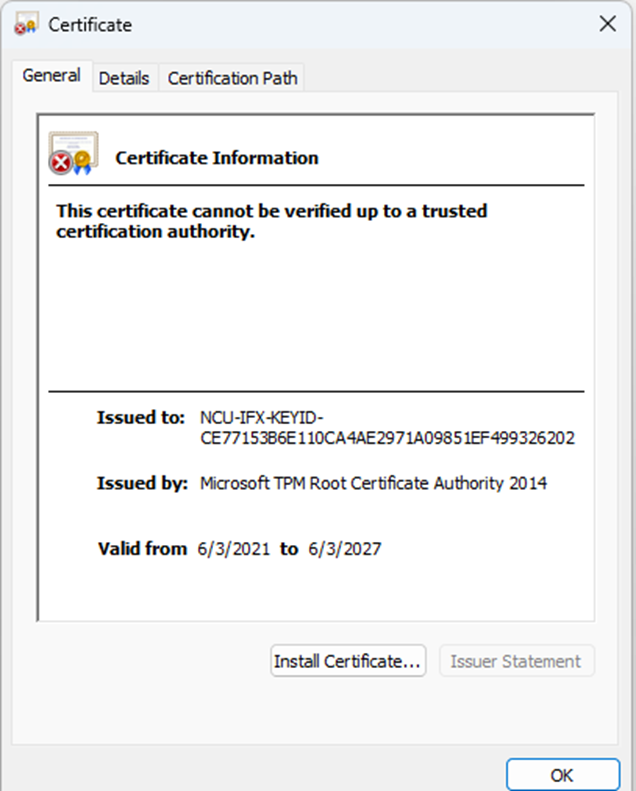 we now got a new , older ca certificate which dates back from 2021.